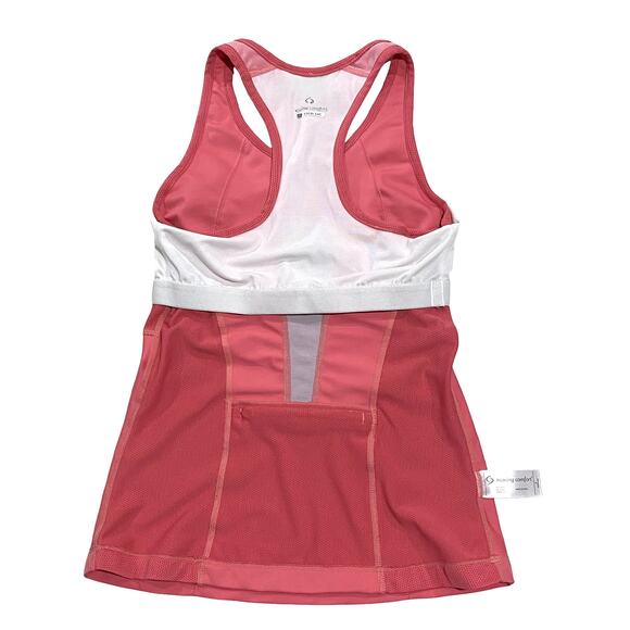 Athletic Racerback Tank Top with Support bra by Moving Comfort in Pink - Picture 8 of 10